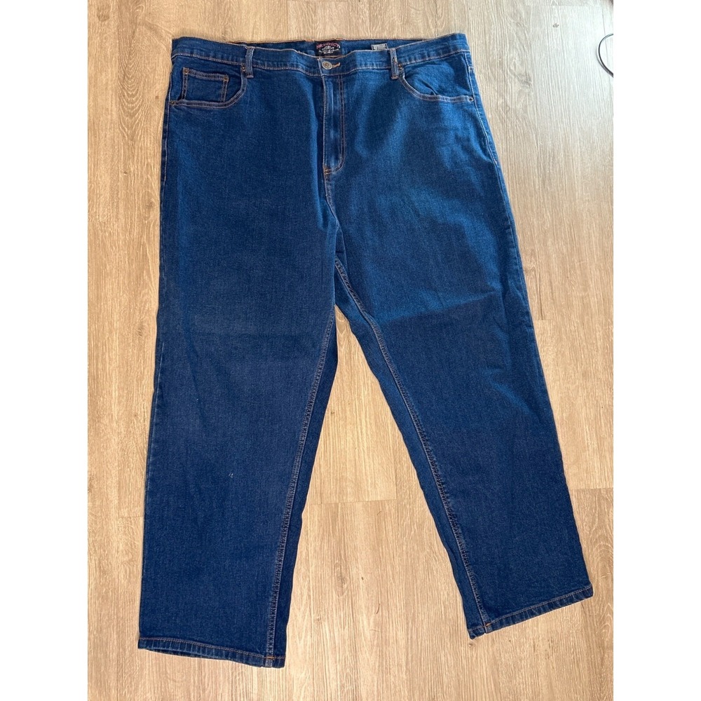 Architect Jean Company Mens 42x29 Relaxed Fit Dark Wash Blue Stretch Denim Jeans